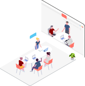 11-Video-Meeting-Isometric-Illustration by . 